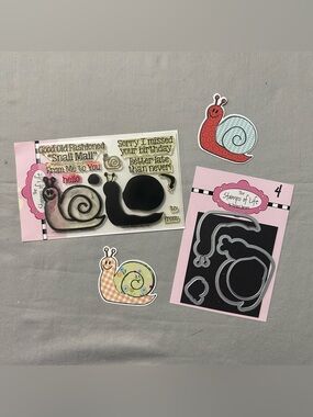 The Stamps Of Life Snails2Mail Clear Stamps & Matching Die Set Stephanie Barnard